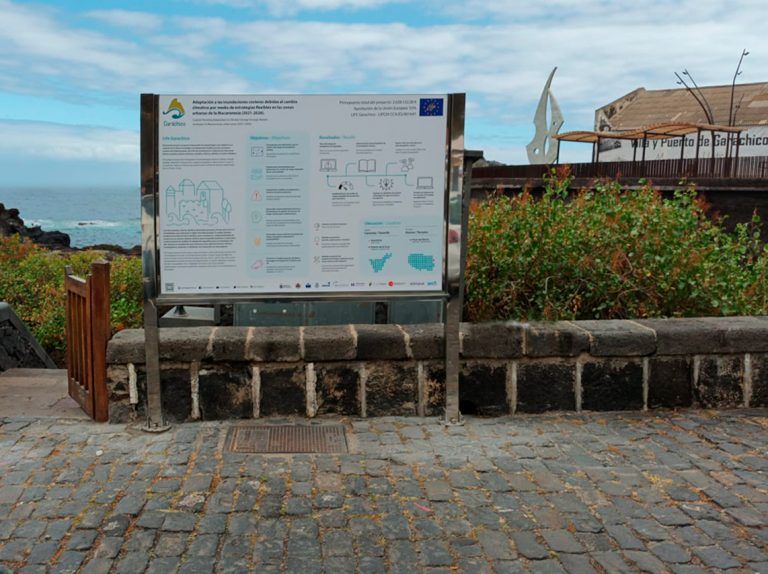 Information panel LIFE Garachico - location Old Dock, Garachico